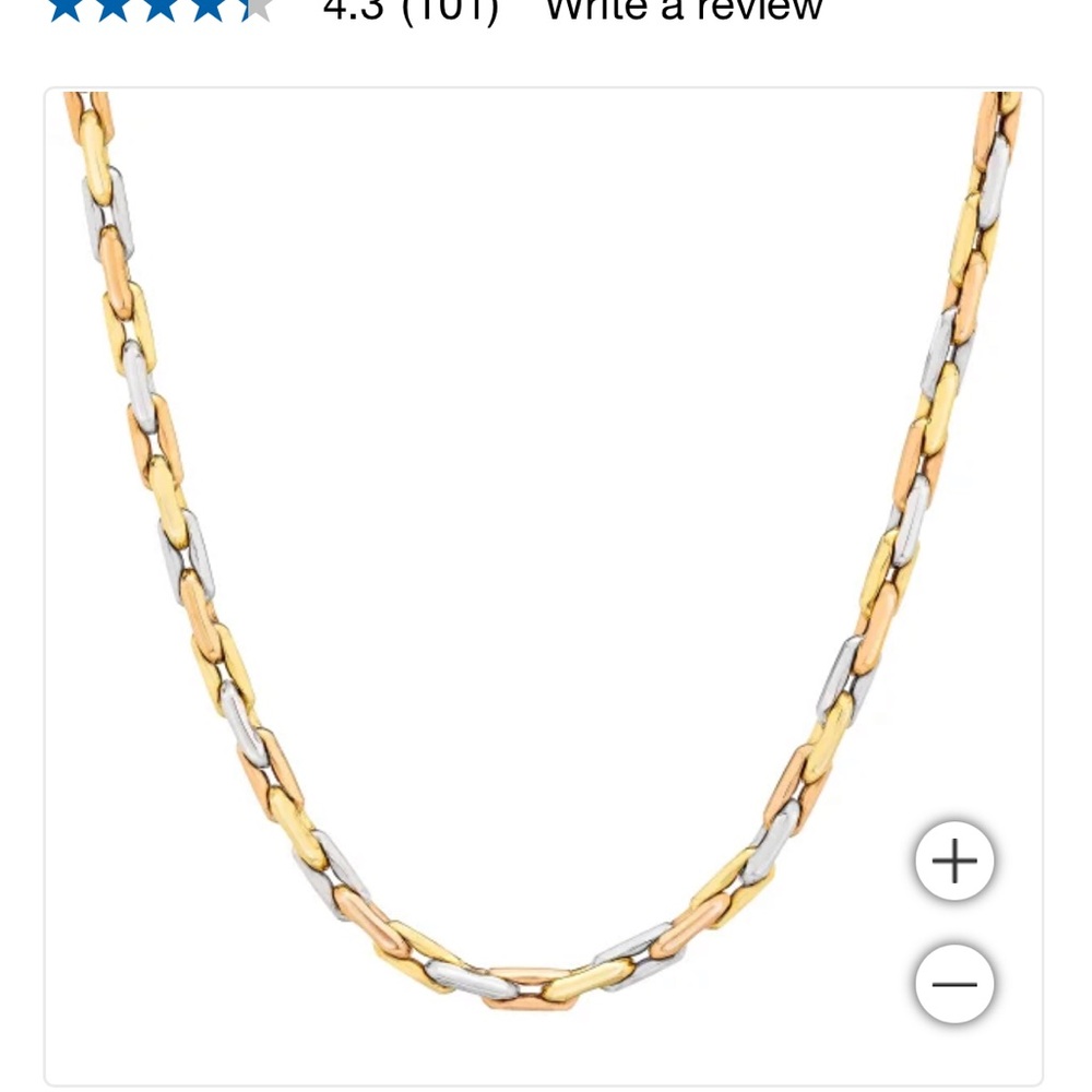 14kt Tri-Color Gold Link Necklace